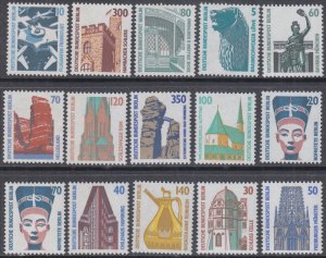 GERMANY Sc # 9N543-57 CPL MNH SET of 15 - HISTORIC SITES and OBJECTS
