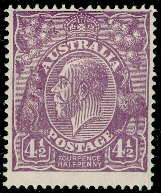 AUSTRALIA SG92, 4½d violet, M MINT. Cat £20.