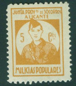 SPAIN Civil War Republic ALICANTE Label GG 73