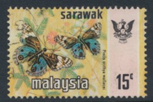 Malaysia  Sarawak  SC# 246  Used Butterflies    see details and scans