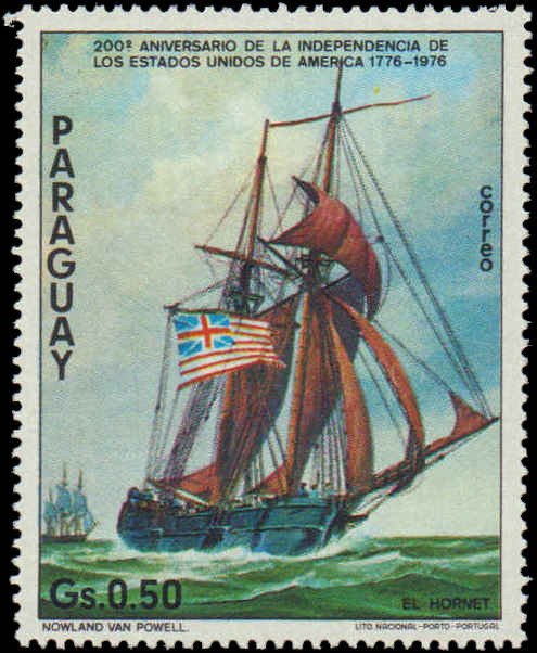Paraguay #1616-1623, Complete Set(8), 1975, Ships, Americana, Never Hinged