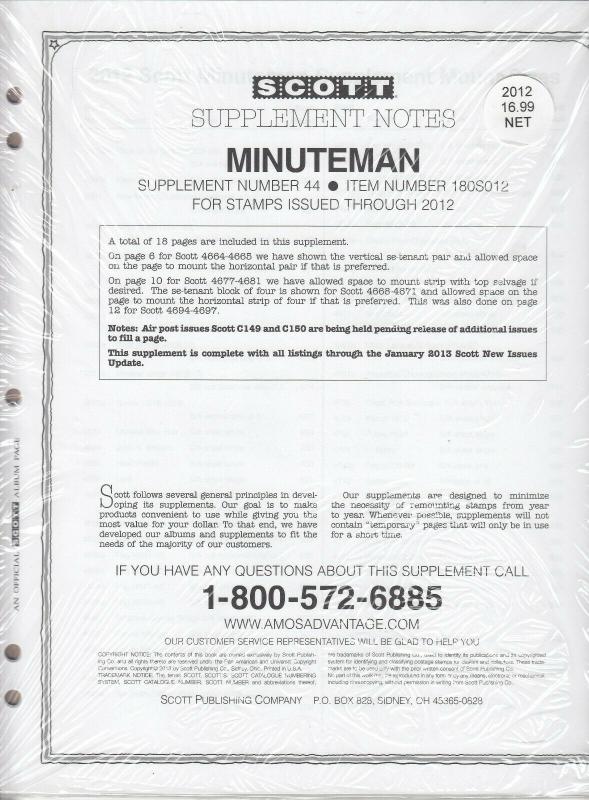 Scott Minuteman Supplement # 44 IssuesThrough 2012