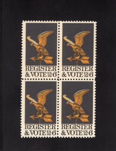 1344 Register & Vote, MNH blk/4