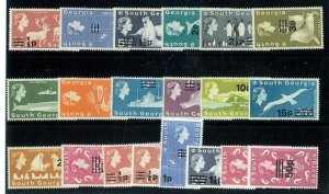 P3128 - SOUTH GEORGIA, MICHEL 25/38, WITH ALL VARIETIES EXCEPT 26 XW MNH-