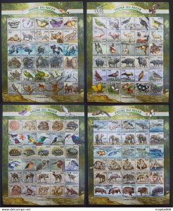 QW 2013 NIGER BIRDS ANIMALS BUTTERFLIES FISHES FAUNA FULL SET ! UNIQUE 4SH MNH