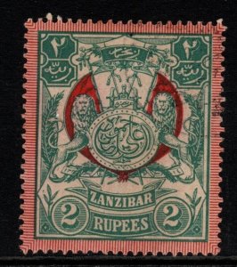 ZANZIBAR SG221 1904 2r GREEN & RED FINE USED