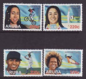 Aruba-Sc#624-7- id5-unused NH set-Children at play-2019-