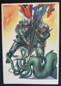1942 Italy military PO Picture Postcard cover The Russian Snake