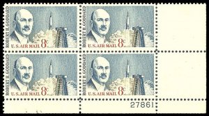 PCBstamps   US C 69 PB 32c(4x8c)Dr. Robert H. Goddard, MNH, (4)