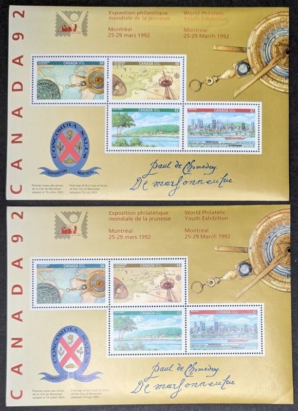 EDW1949SELL : CANADA 1992 Sc #1407ai S/S w/ Signature. 6 copies VF MNH Cat $750.