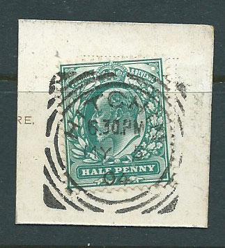 GB Edward VII SG 216  on piece  cancel '04