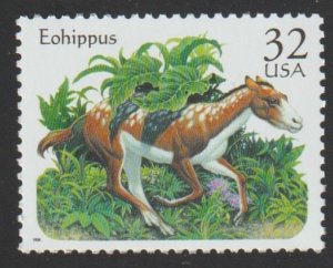 SC# 3077 - (32) - Prehistoric Animals  Eohippus - MNH Single