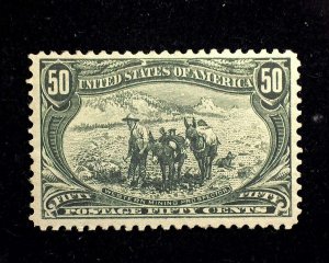 HS&C: Scott #291 Mint 50 Cent Trans Mississippi Nice appear/Gum disturb. VF/XF H