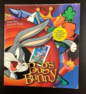 3137  Bugs Bunny First Day Souvenir Book MNH 32 c with special cancellation card