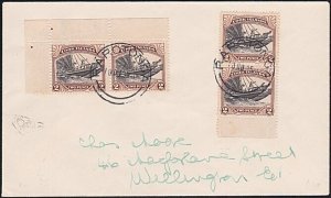 COOK IS 1935 cover Rarotonga to New Zealand................................A7901