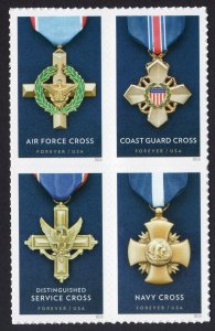 Scott #5068a Service Medals Block of 4 Stamps - MNH Air Force 1st