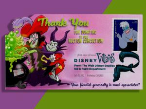 Disney Villains Are Transformed into AFDCS Auction Villains!  FDC with DCP