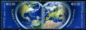 HERRICKSTAMP CYPRUS Sc.# 1109 Planet Earth Setenant Wholesale Lot of 3