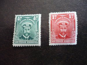 Stamps - Southern Rhodesia - Scott# 1-2 - Mint Hinged Part Set of 2 Stamps