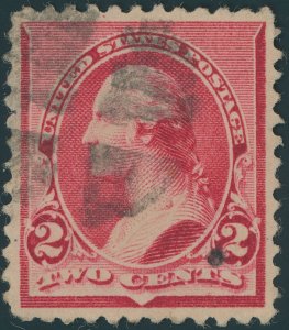 220 2 cent Washington; Used; Damaged 2 -- see details and scan