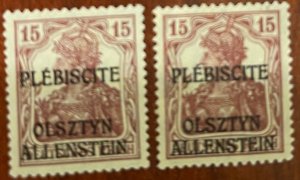 Allenstein 1920 SIGNED. SC 4 Var/MI 4a. NH.