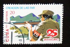 CUBA Sc# 2455  REVOLUTION ANNIVERSARIES military  20c  1981  used cto