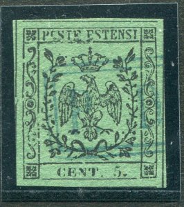 Modena - Cent estense eagle. 5 excellent quality specimen green