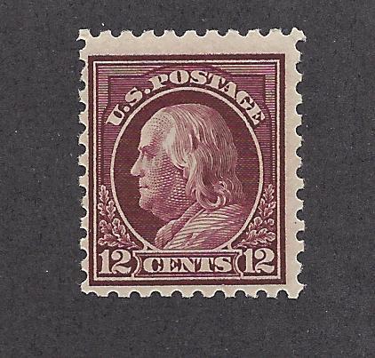 United States, 435,12c Franklin Fine Claret Brn Sgl,**MNH**