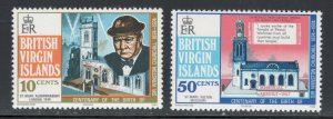 Virgin Islands 1974 Sir Winston Churchill Scott # 278 - 279 MH