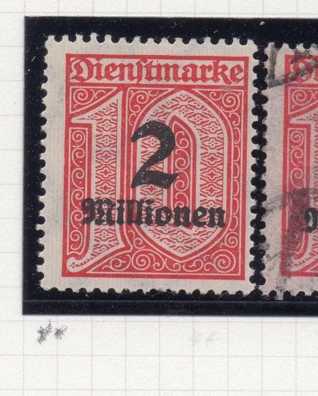 Germany Officials 1923 August Fine Mint Hinged 2Million. Surcharged 244642