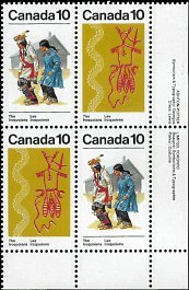 CANADA   # 581a MNH LOWER RIGHT PLATE BLOCK  (4)