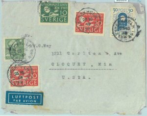 85351 -  SWEDEN - POSTAL HISTORY -  AIRMAIL  COVER  to USA  1949