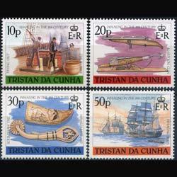 TRISTAN DA CUNHA 1988 - Scott# 434-7 Whaling Set of 4 NH