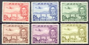 Papua New Guinea Sc# C10-C15 MH 1939-1941 Air Post