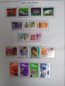 collection on pages Papua New Guinea 1978-87 mint most NH IW: CV $190