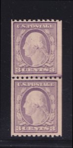 BOBPLATES #489 Washington Coil LIne Pair F-VF NH SCV=$70