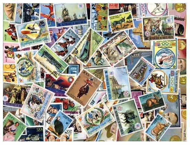 Burkina Faso Stamp Collection - 100 Different Stamps