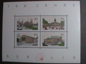 GERMANY-BERLIN STAMP-1987 SC#1496a 750TH ANNIVERSARY OF BERLIN MNH S/S-VF