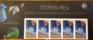 US # 5820 OSIRIS-REx Strip of 5 w/header forever 2023 Mint NH