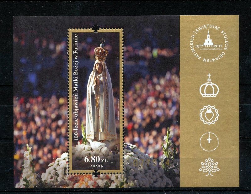 POLAND 2017 Religion Madonna Fatima Sheet MNH MT 886s