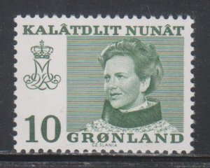 Greenland,  10o Queen Margrethe  (SC# 87) MNH