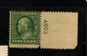 331 Franklin right 4903 Plate Number Single mint