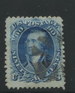 1861 US Stamp #72 90c Used Canceled F/VF Catalogue Value $575 Grade 70