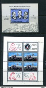 Romania 1971 2 SS Mi Block 86/88 Sojuz 11/Apollo 15 MNH Space 13570