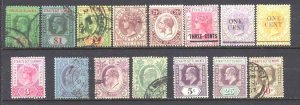 Straits Settlements 15 mint/used values/SCV154+