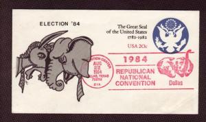 Republican National Conv 84 - KEN COMBS CACHET -UNUSUAL