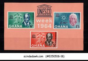 GHANA - 1964 GHANA UNESCO ISSUE - MIN. SHEET - MINT NH IMPERF