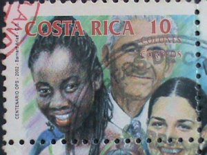 COSTA RICA-2002 SC#558 CENTENARY OF PAN AMERICAN HEALTH ORGANIZATION-CTO BLOCK