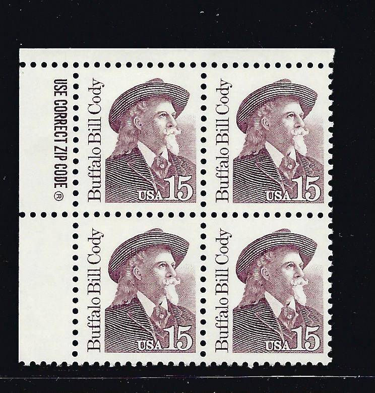 2177A, DULL GUM, OVERALL TAG, ZIP CODE BLOCK/4, MINT NH