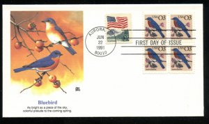 US 2478 3c Eastern Bluebird - Flora & Fauna UA Fleetwood cachet FDC